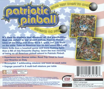 Patriotic Pinball (US) box cover back